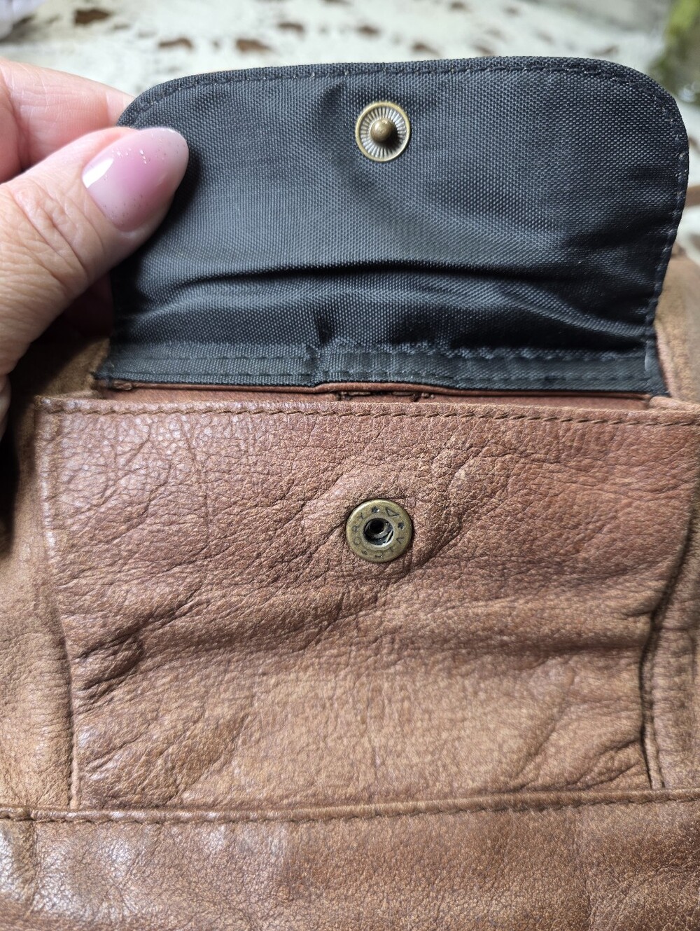 Wilson's Weathered Brown Leather Mini Backpack Shoulder Bag - Picture 7 of 13